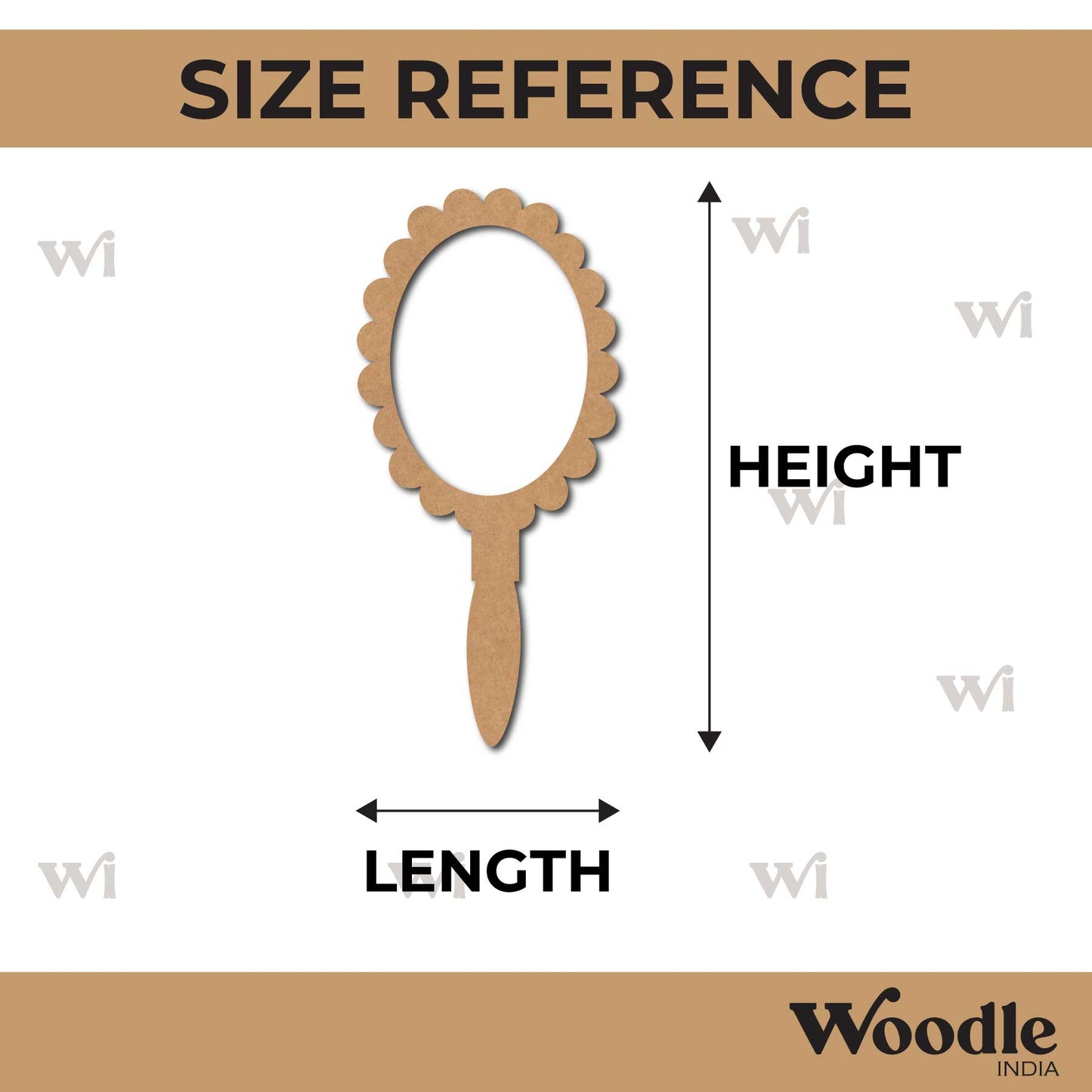 Makeup Mirror Cutout MDF Design 2