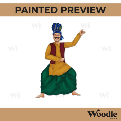 Man Doing Bhangra Pre Marked MDF Design 1