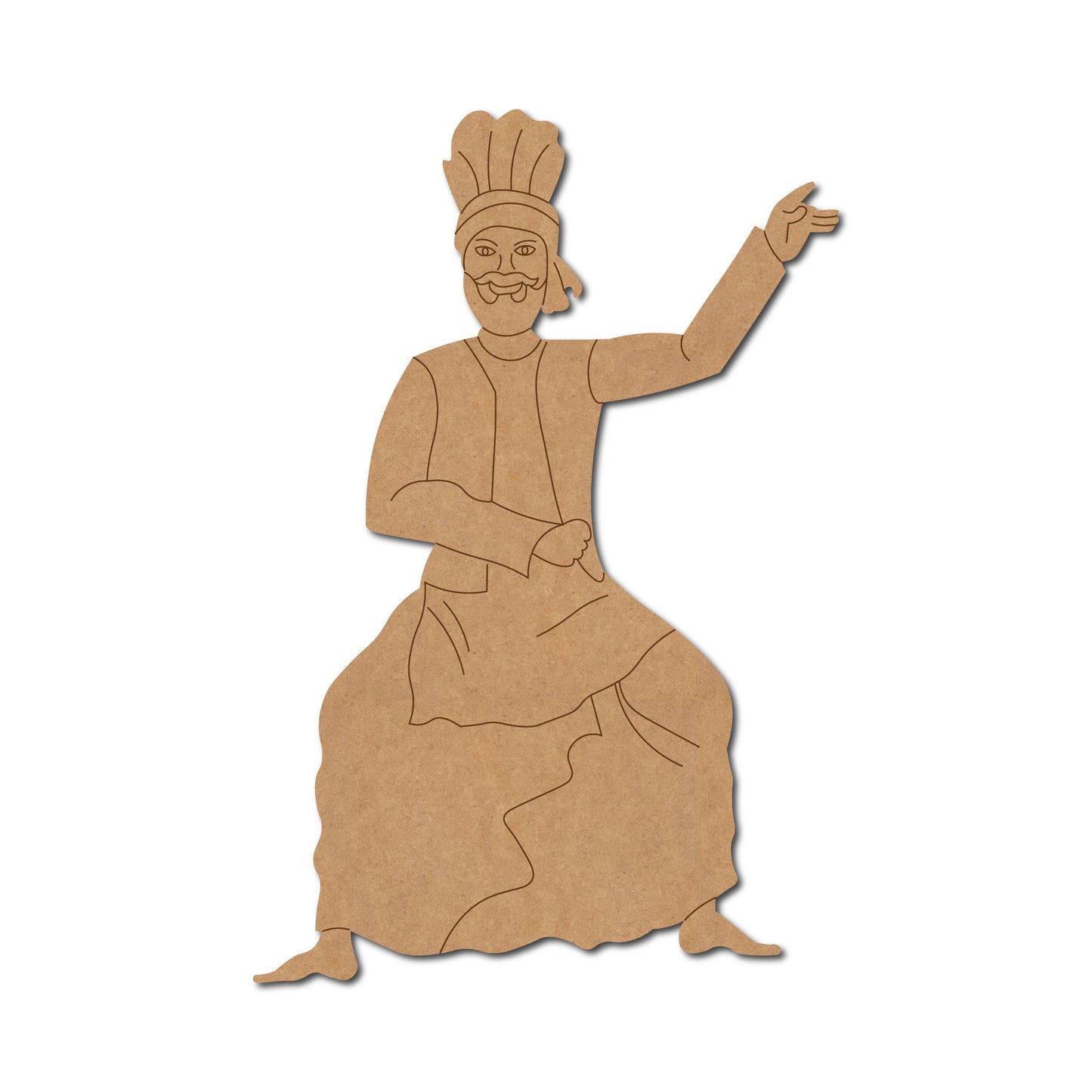 Man Doing Bhangra Pre Marked MDF Design 1