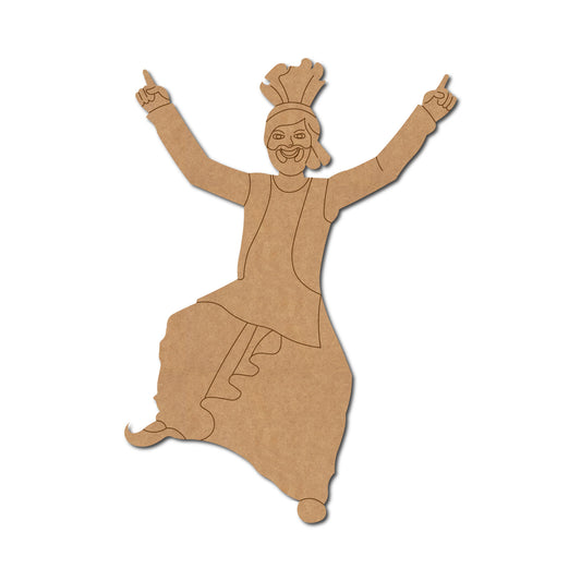 Man Doing Bhangra Pre Marked MDF Design 2