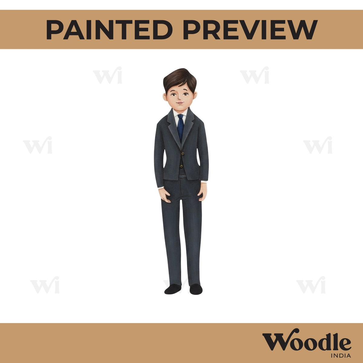 Man In Business Suit Pre Marked MDF Design 1
