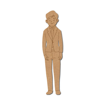 Man In Business Suit Pre Marked MDF Design 1