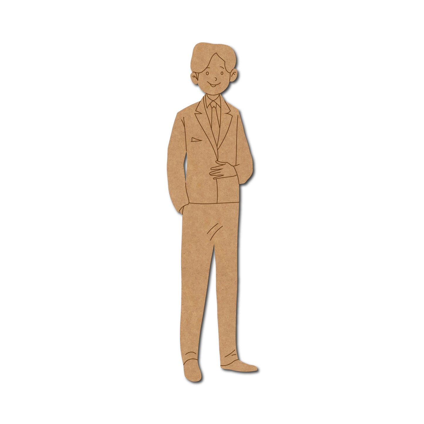 Man In Business Suit Pre Marked MDF Design 2