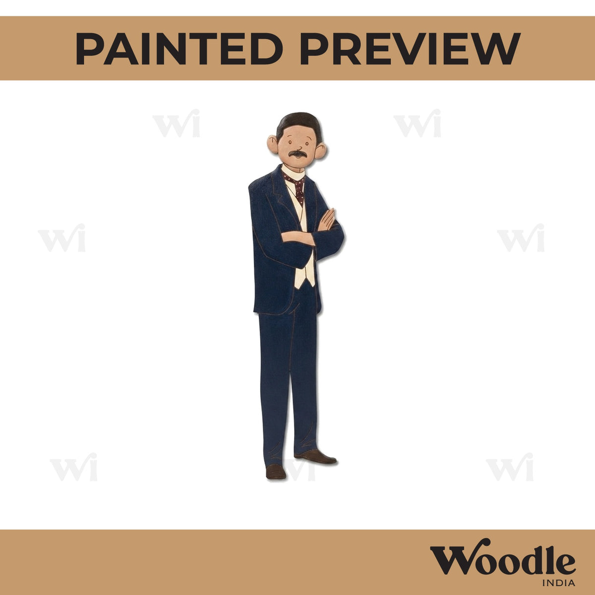Man In Business Suit Pre Marked MDF Design 3