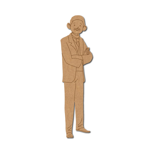 Man In Business Suit Pre Marked MDF Design 3