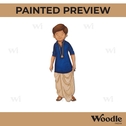 Man In Dhoti Pre Marked MDF Design 2