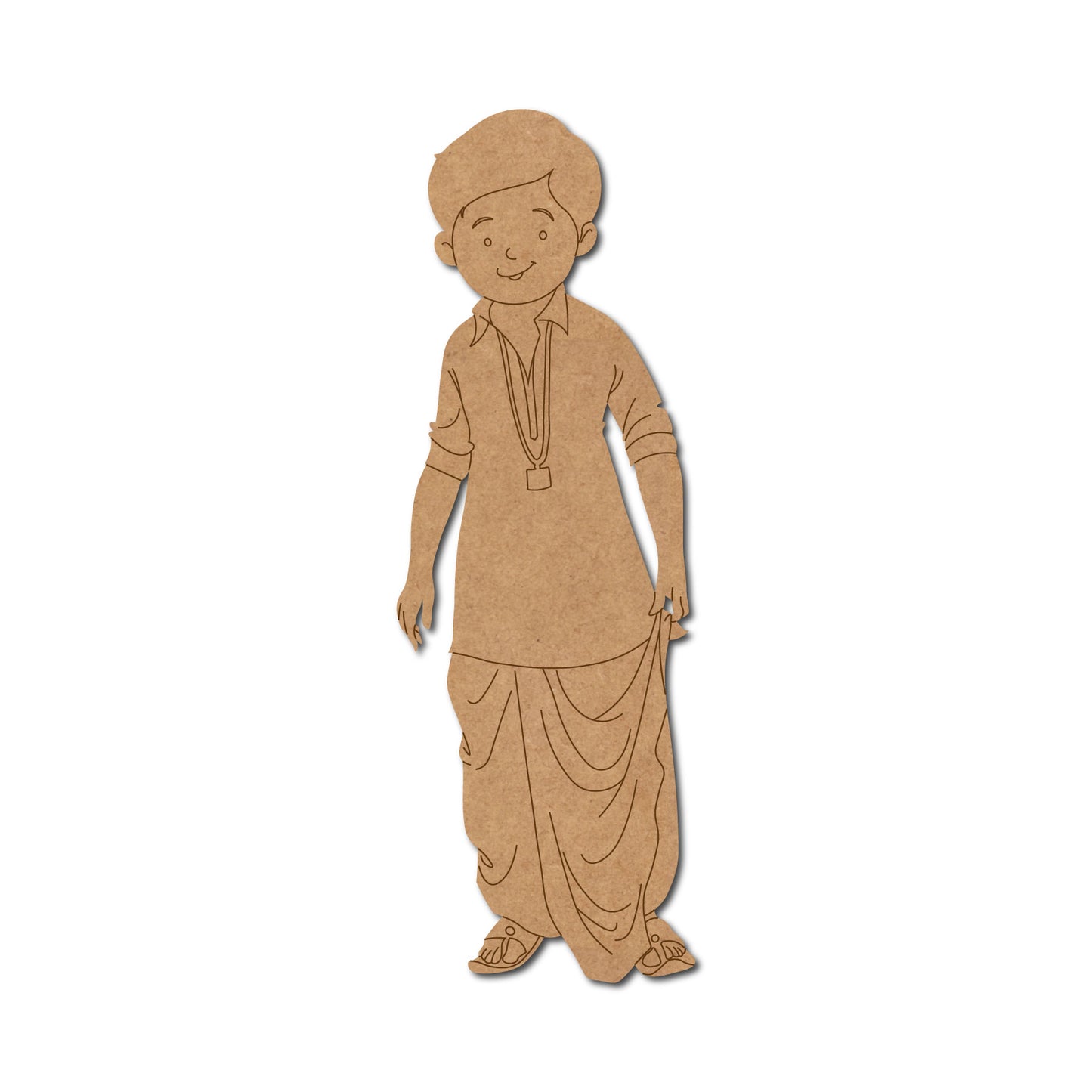 Man In Dhoti Pre Marked MDF Design 2