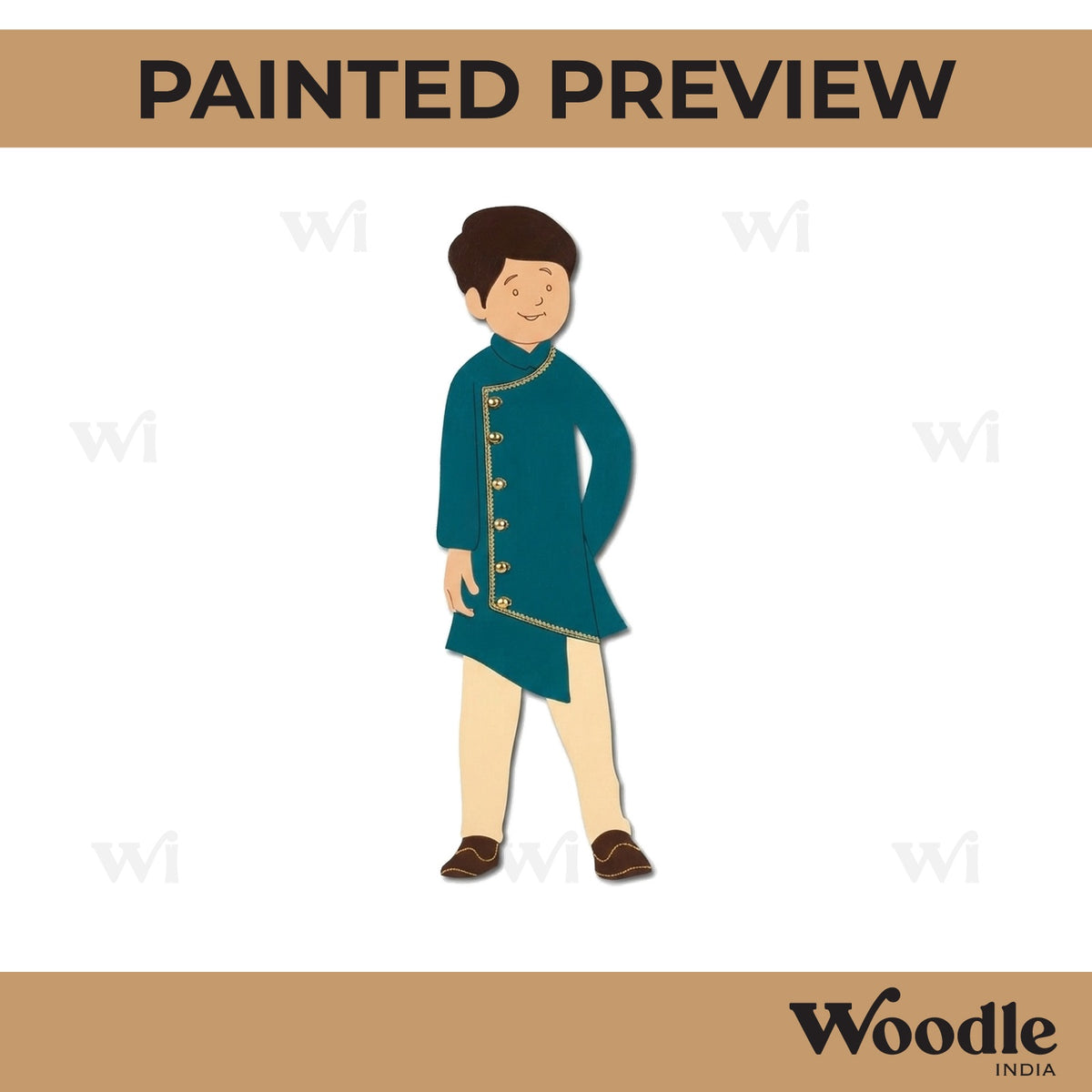 Man In Kurta Pre Marked MDF Design 3