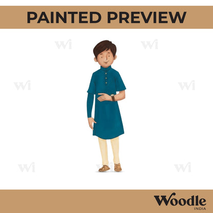 Man In Modi Kurta Pre Marked MDF Design 1