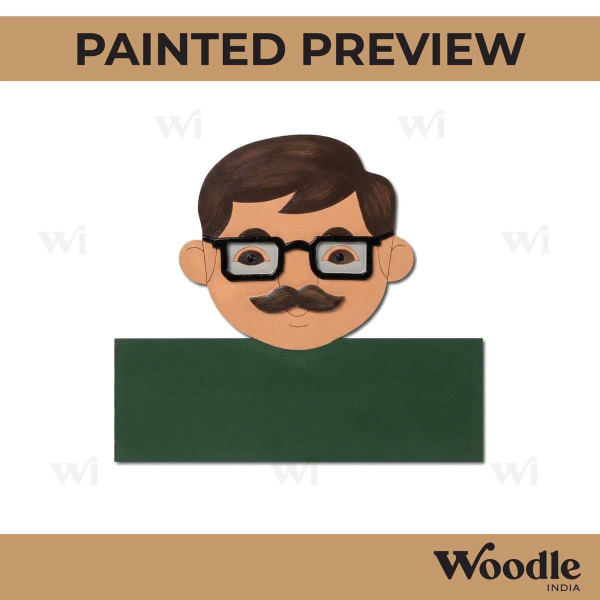 Man Nameplate Pre Marked MDF Design 1