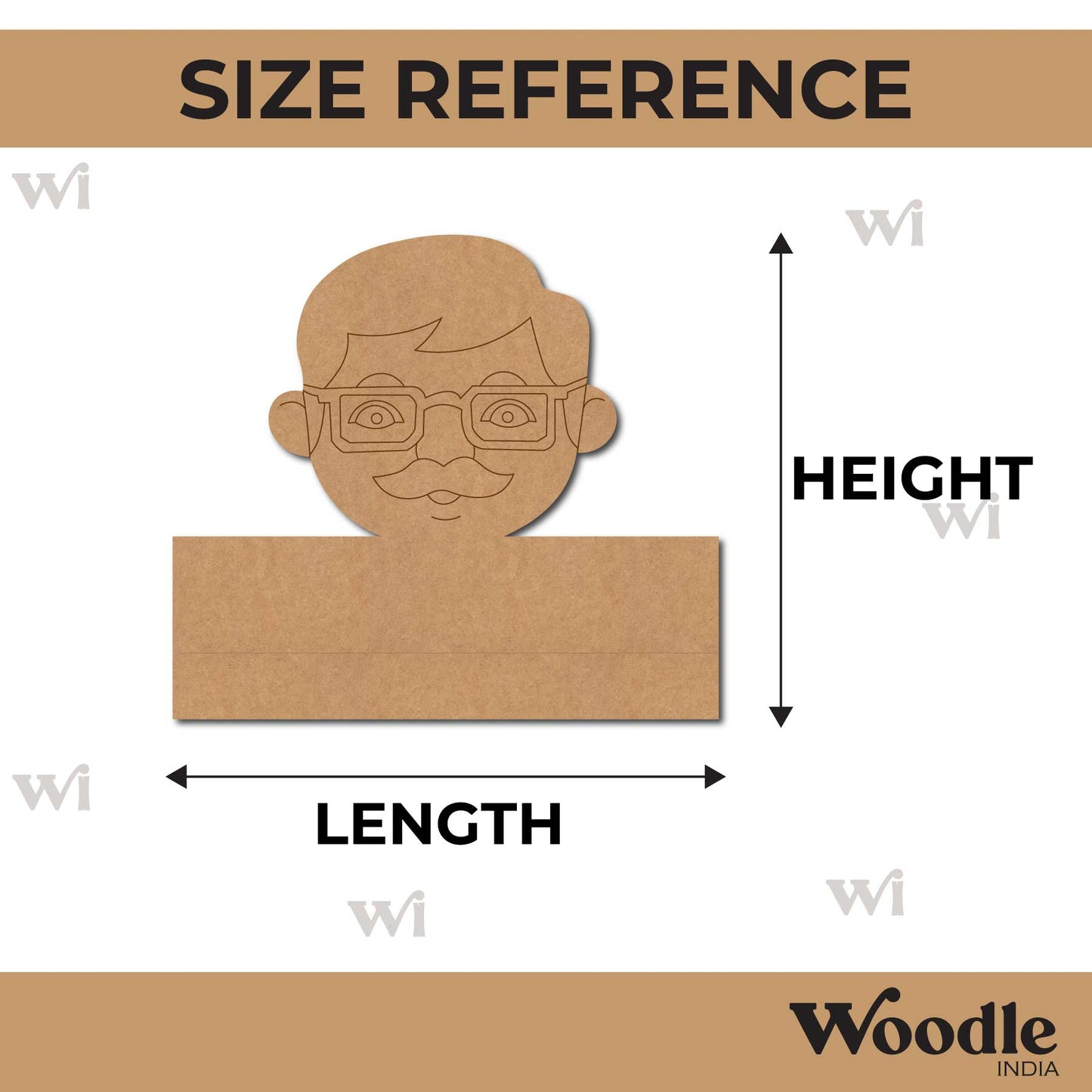 Man Nameplate Pre Marked MDF Design 1