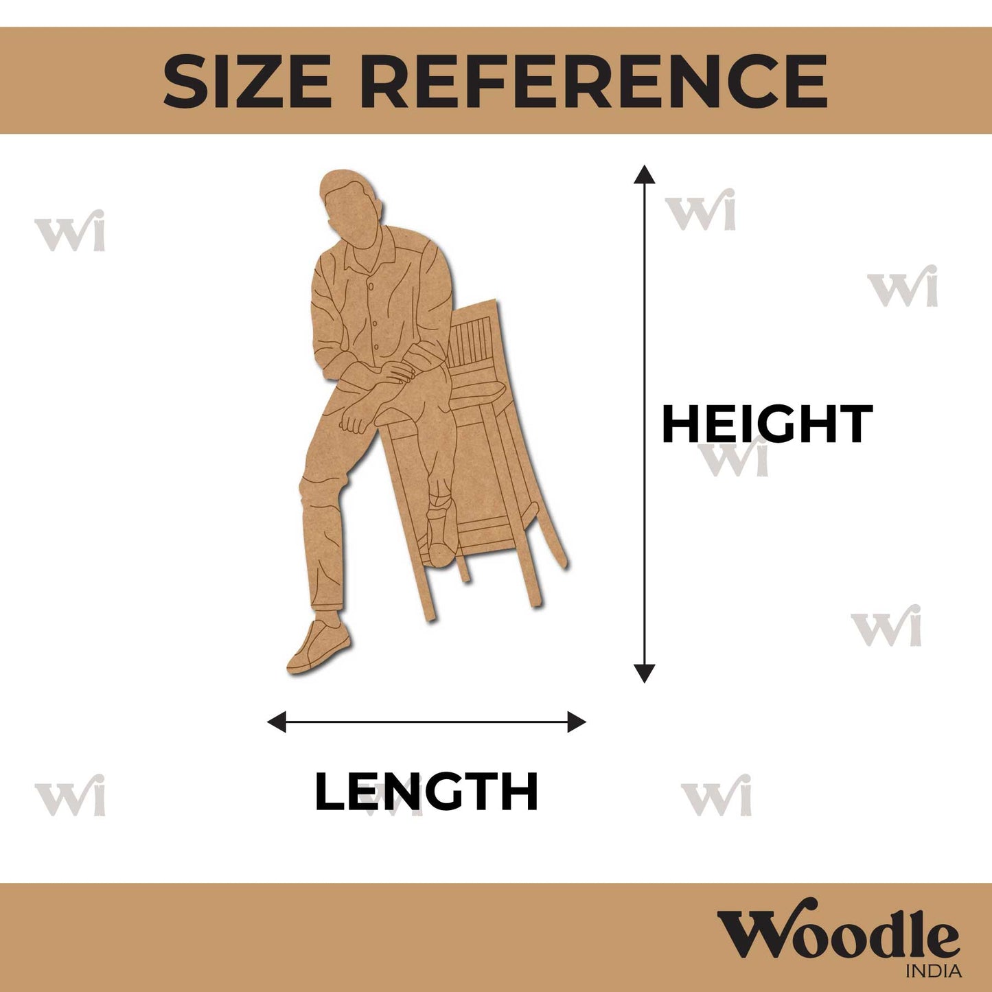 Man On Chair Pre Marked MDF Design 1