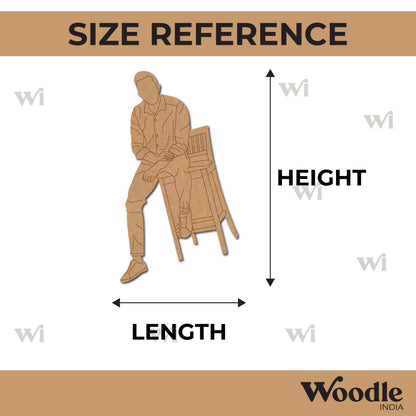 Man On Chair Pre Marked MDF Design 1