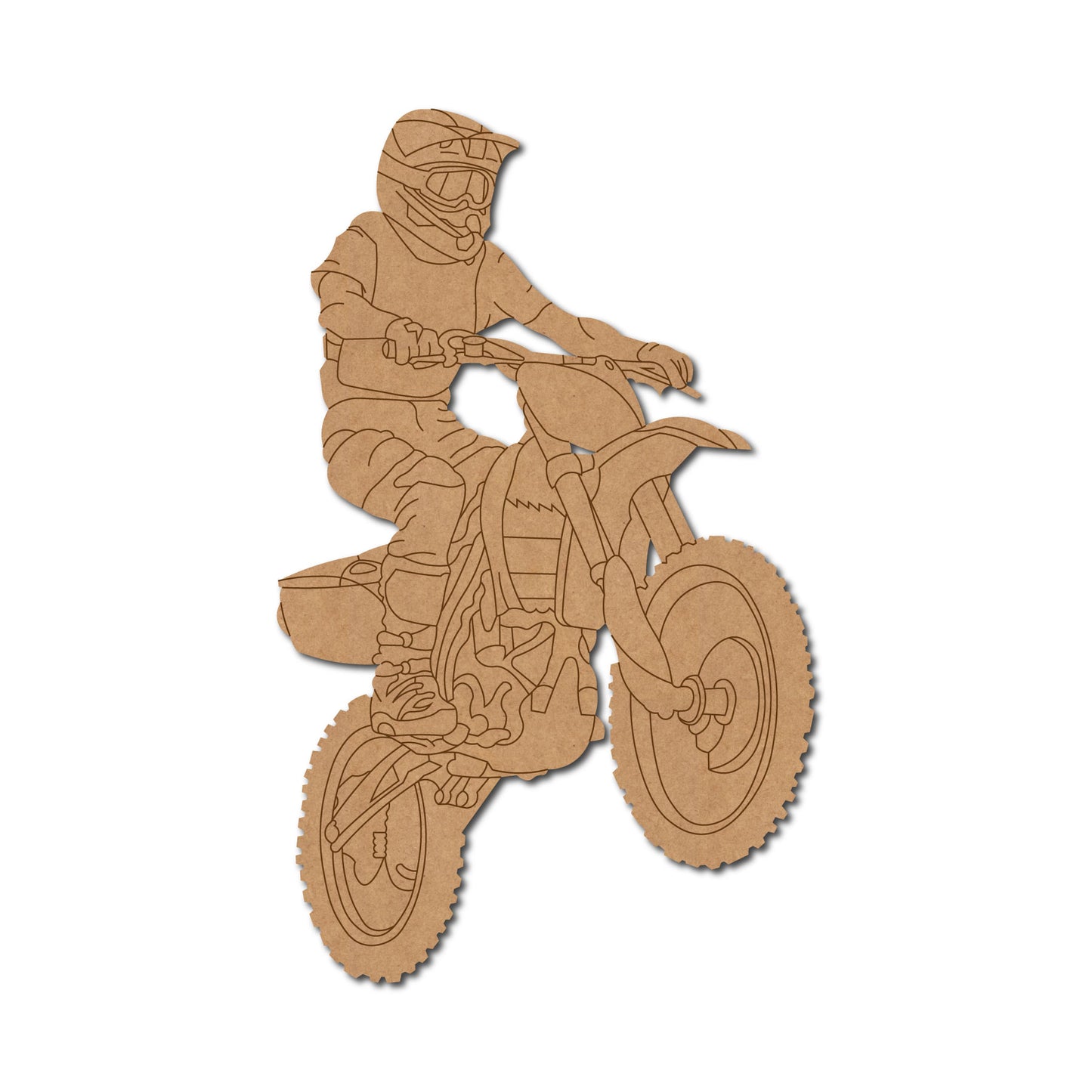 Man On Dirt Bike Pre Marked MDF Design 1