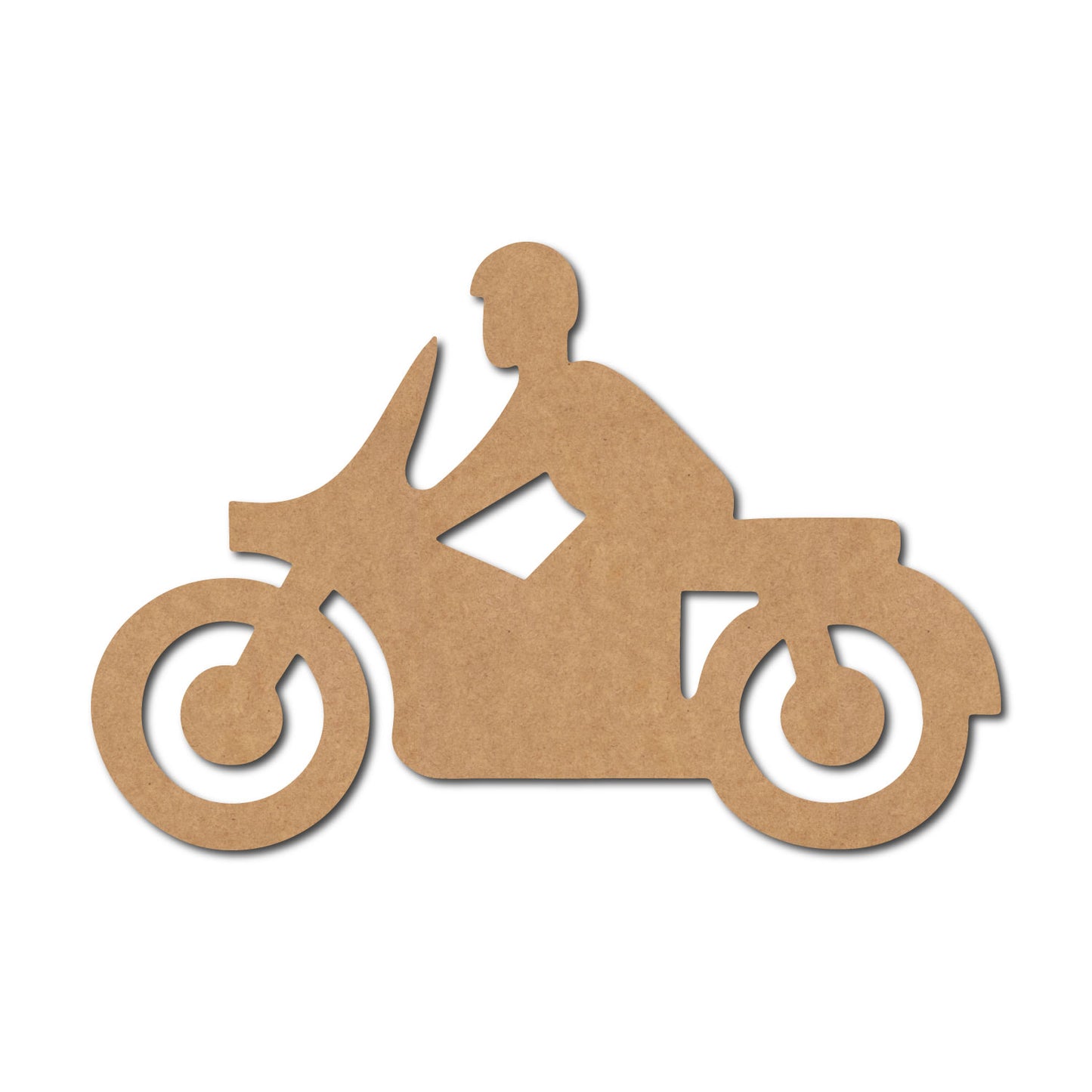 Man On Motorcycle Cutout MDF Design 1