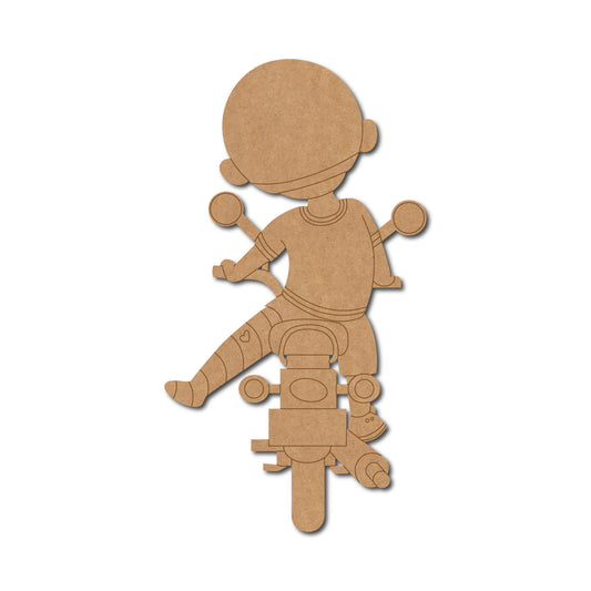 Man On Scooter Pre Marked MDF Design 1