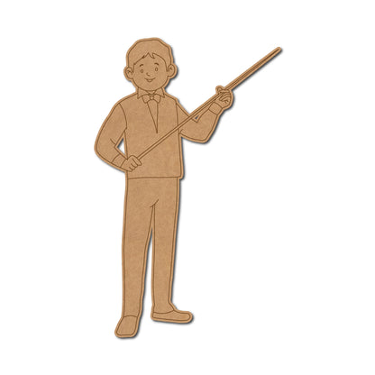 Man Playing Snooker Pre Marked MDF Design 1