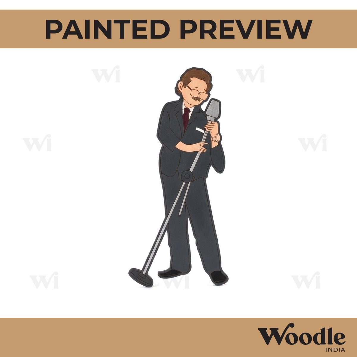 Man Singer Pre Marked MDF Design 1