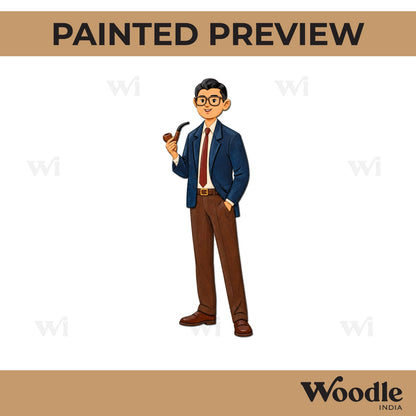 Man Smoking Pre Marked MDF Design 1