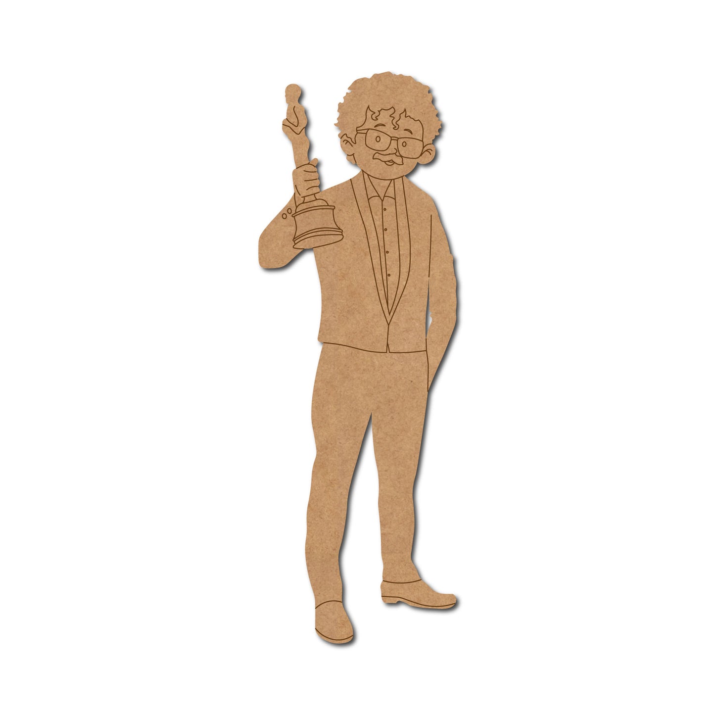 Man With Award Pre Marked MDF Design 1