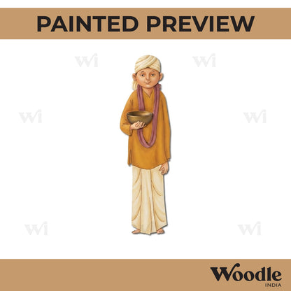 Man With Bowl Pre Marked MDF Design 1