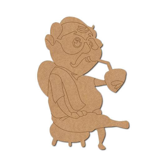 Man With Coconut Water Pre Marked MDF Design 1