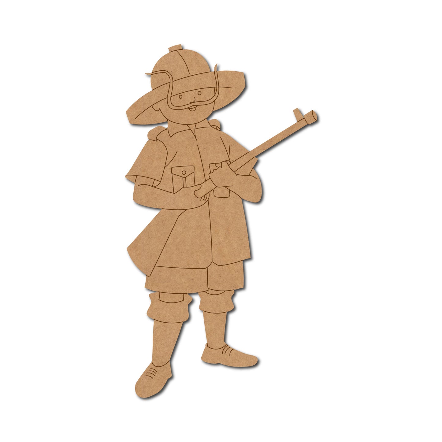 Man With Gun Pre Marked MDF Design 4