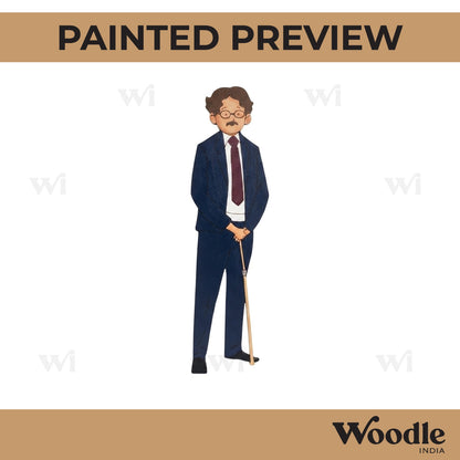 Man With Stick Pre Marked MDF Design 1