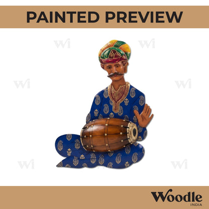 Man With Tabla Pre Marked MDF Design 1