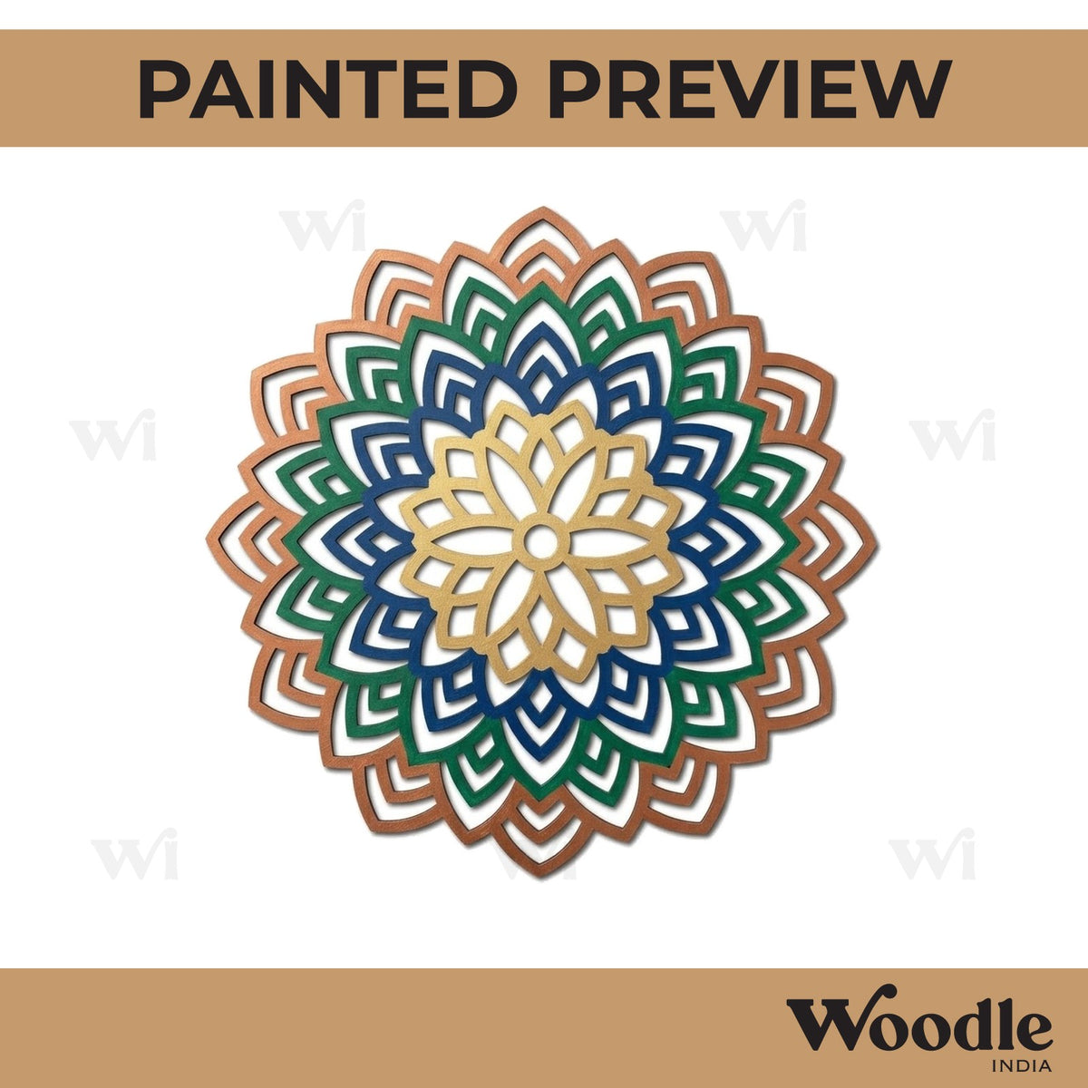 Mandala Base Cutout MDF Design 1
