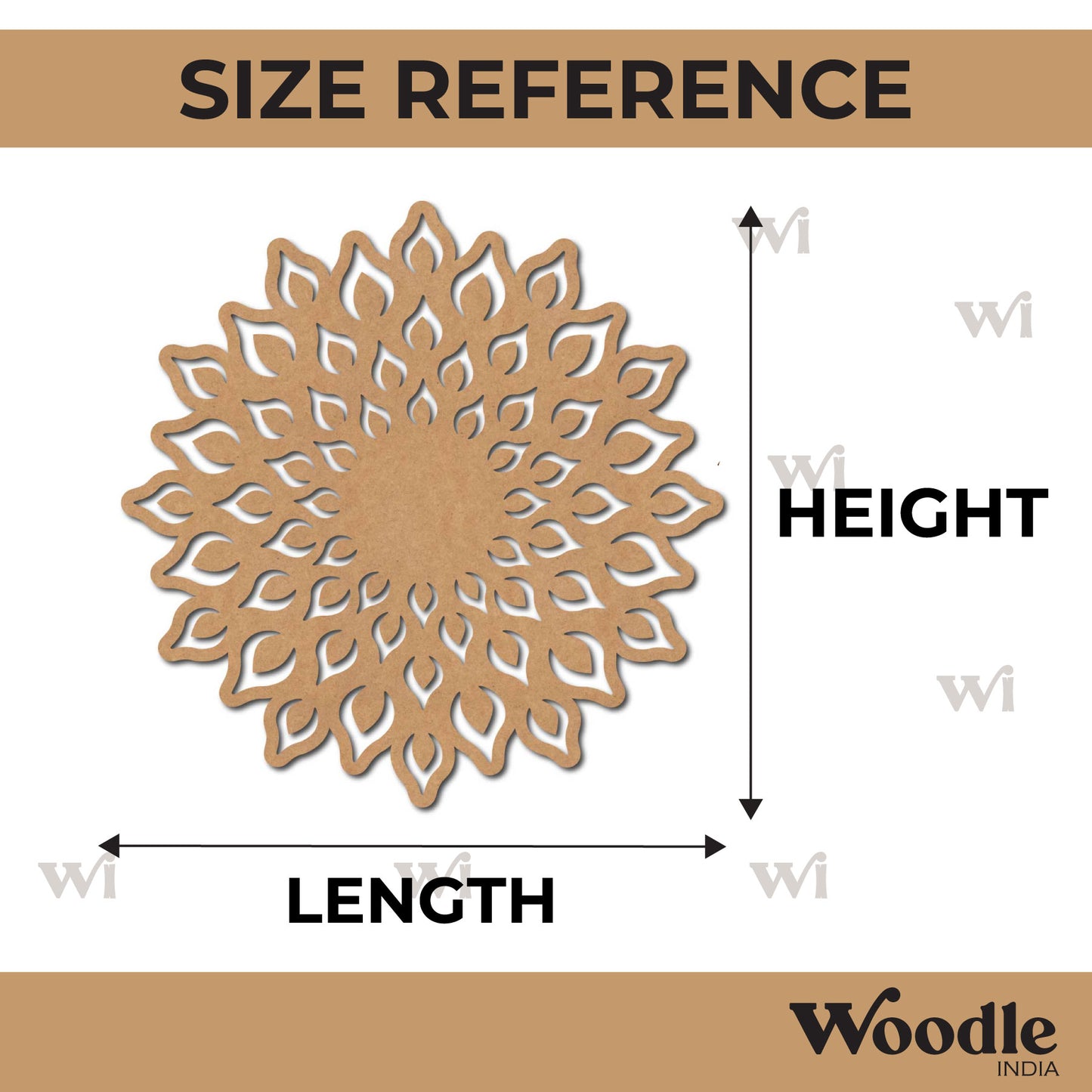 Mandala Base Cutout MDF Design 11