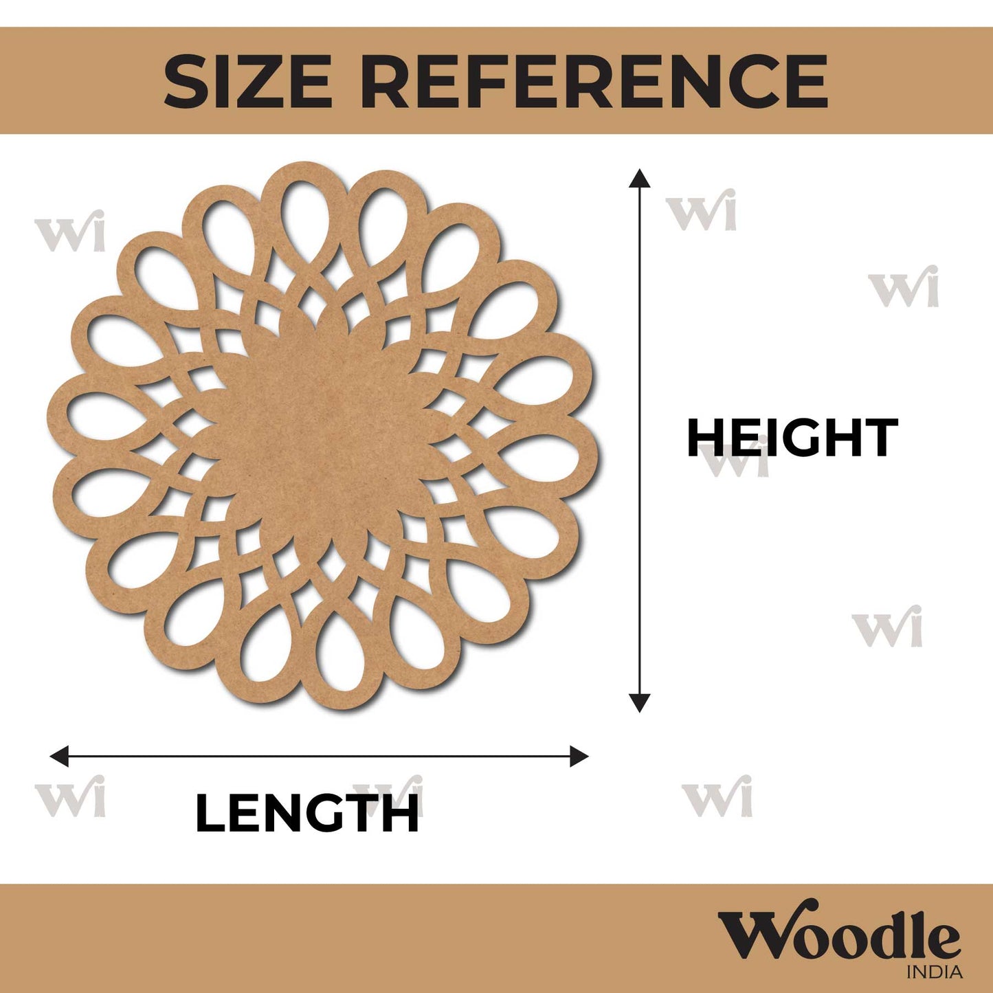 Mandala Base Cutout MDF Design 13