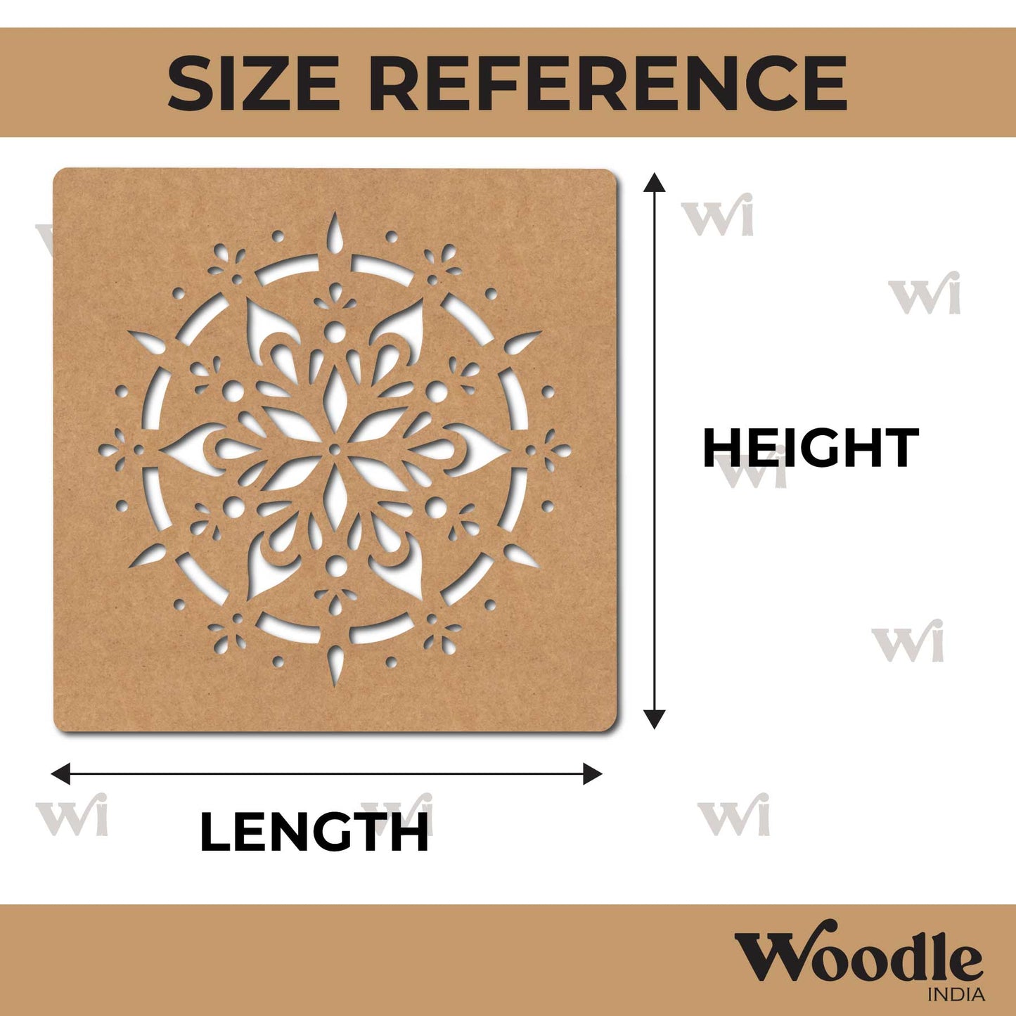 Mandala Base Cutout MDF Design 14