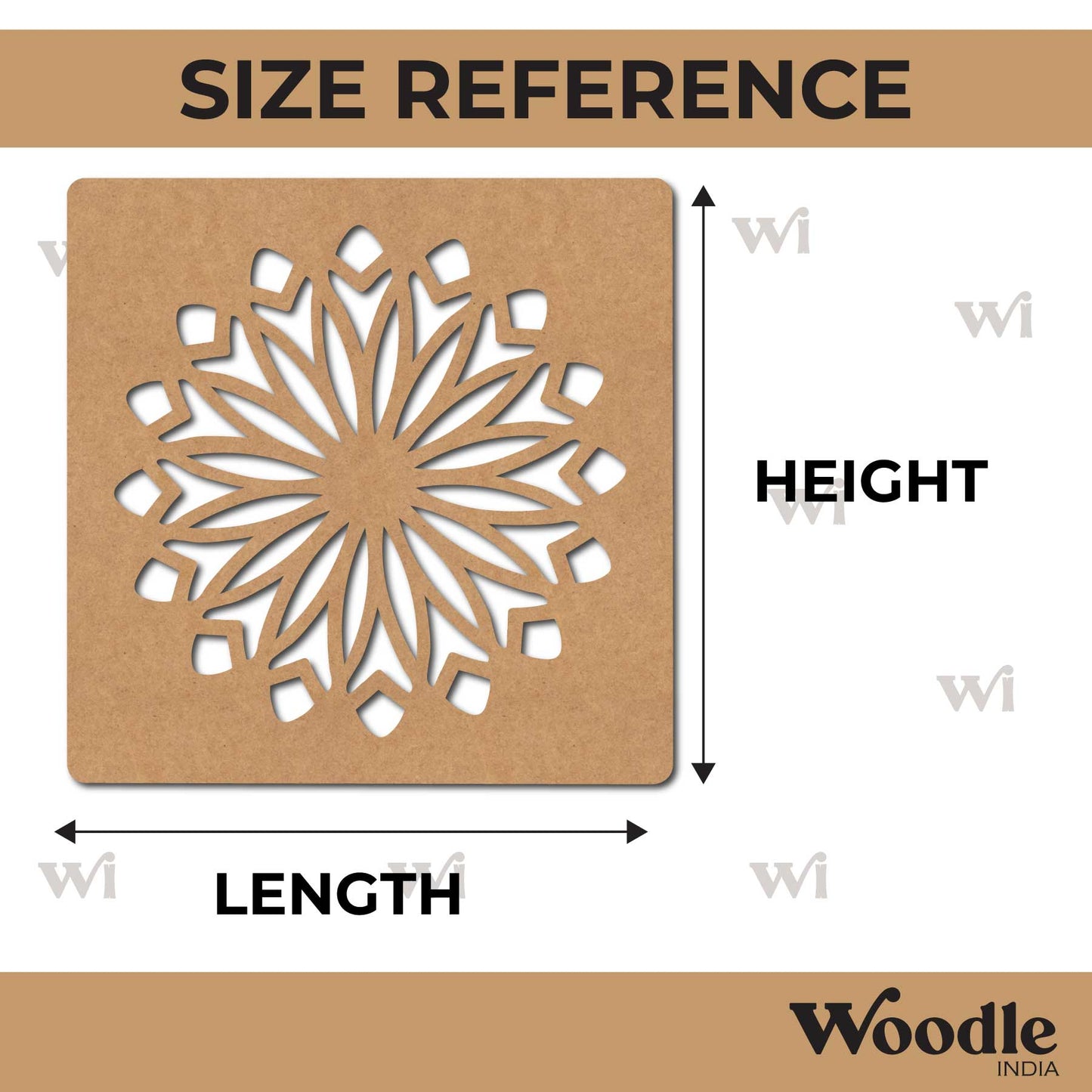 Mandala Base Cutout MDF Design 16