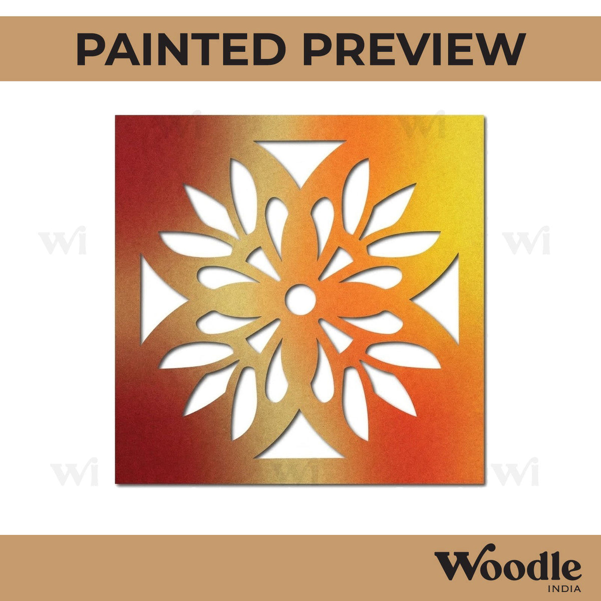 Mandala Base Cutout MDF Design 16