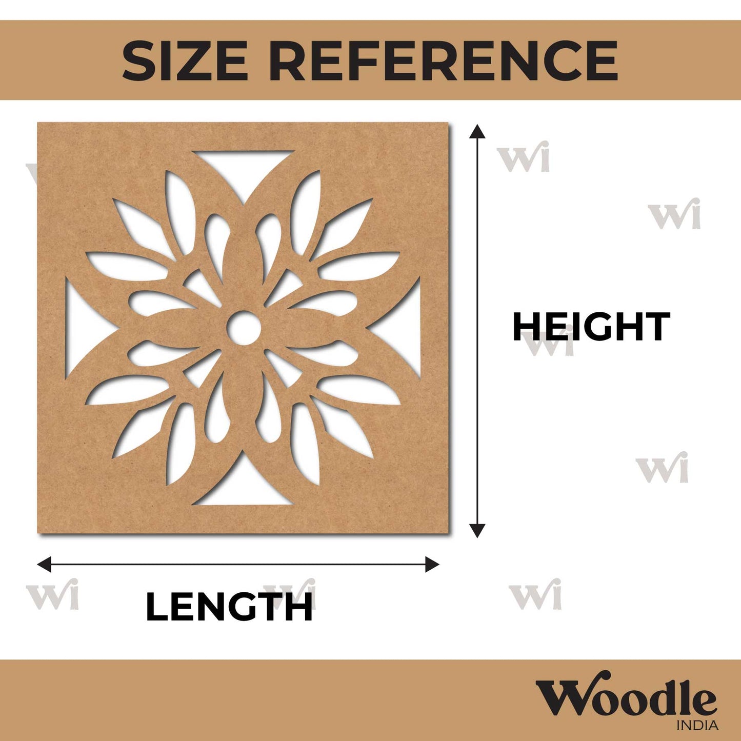 Mandala Base Cutout MDF Design 17