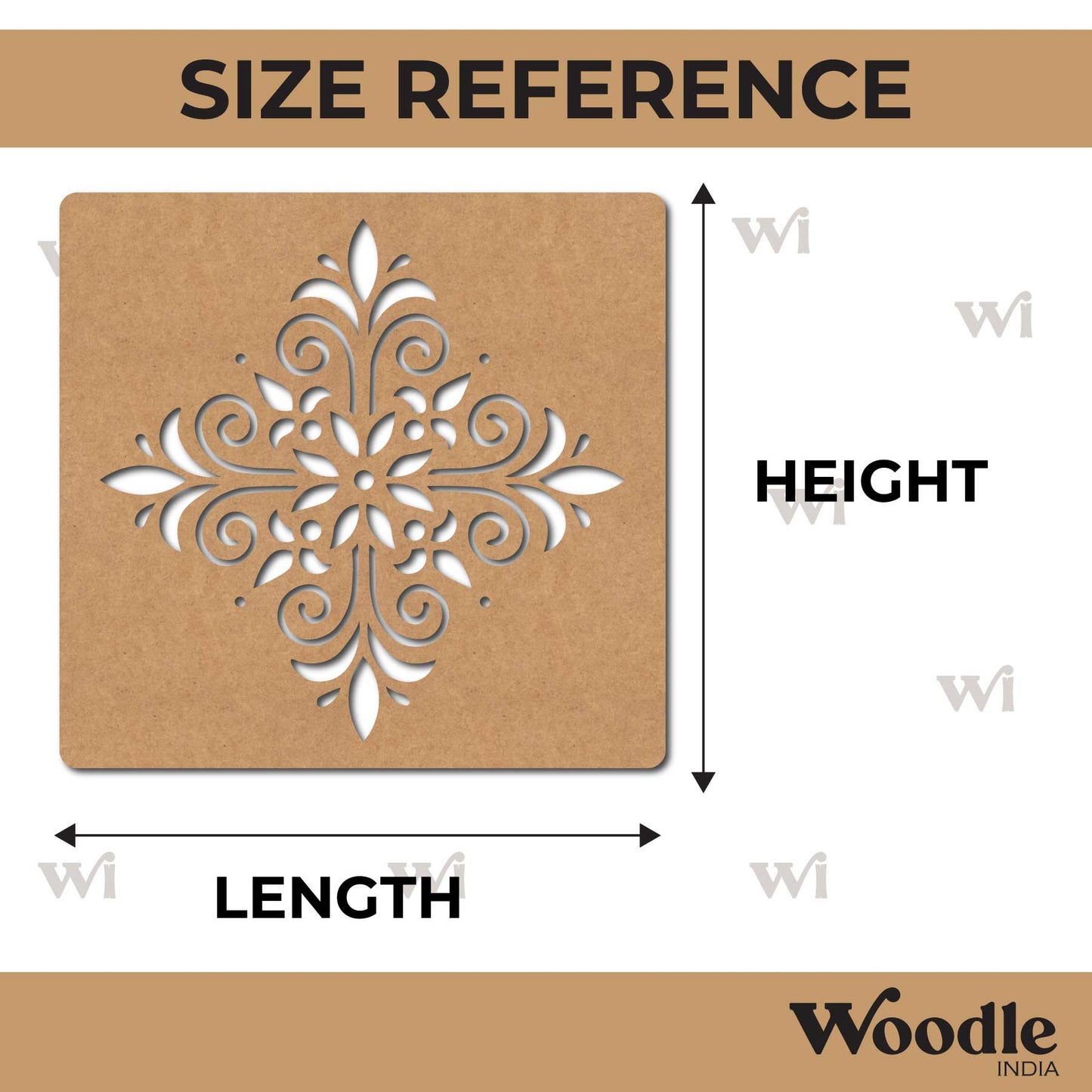 Mandala Base Cutout MDF Design 22
