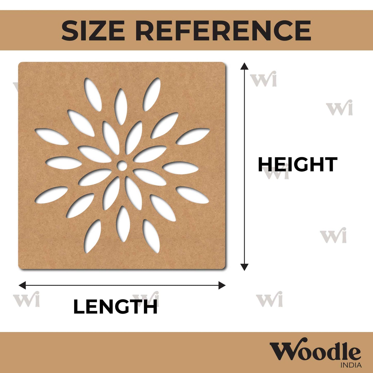 Mandala Base Cutout MDF Design 23