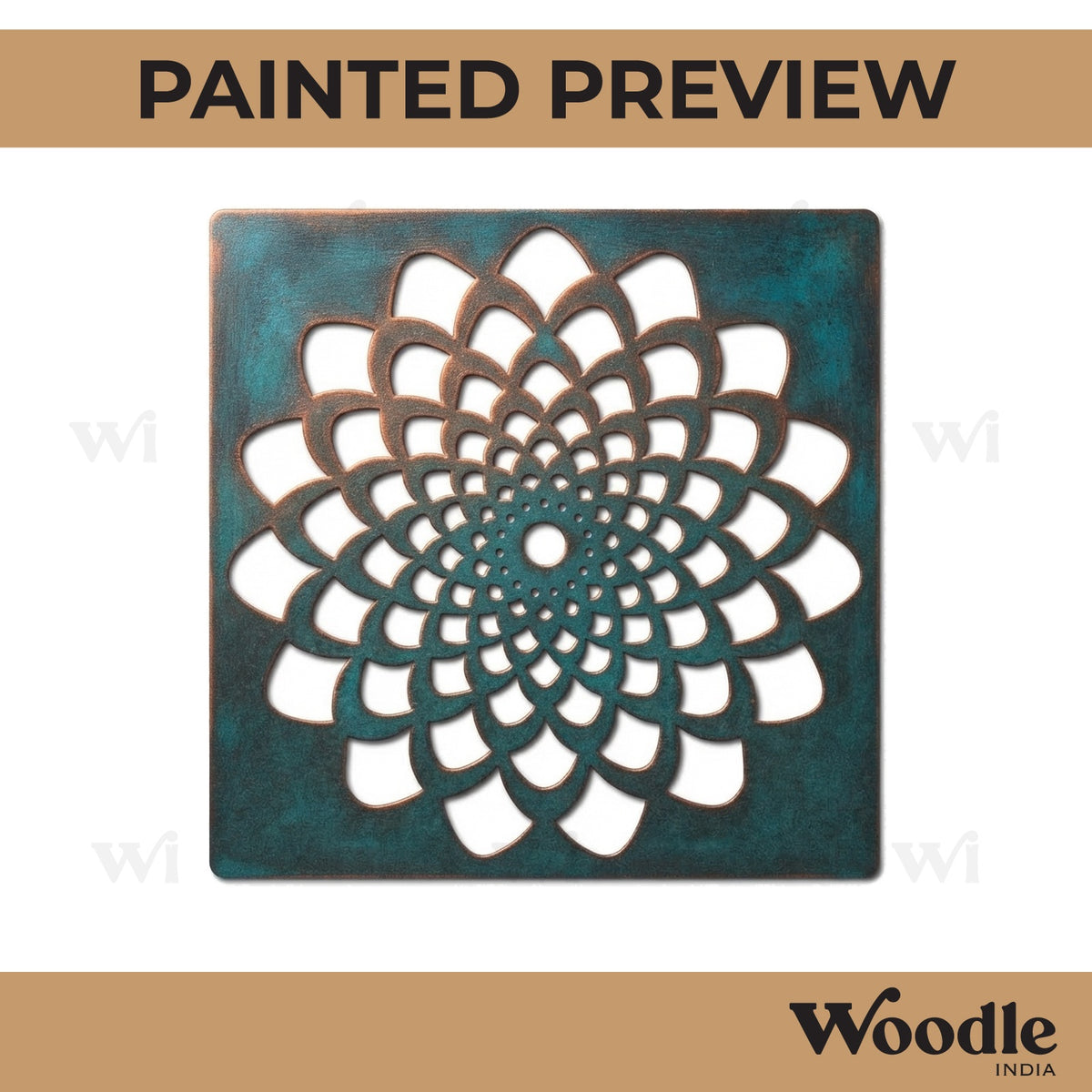 Mandala Base Cutout MDF Design 25