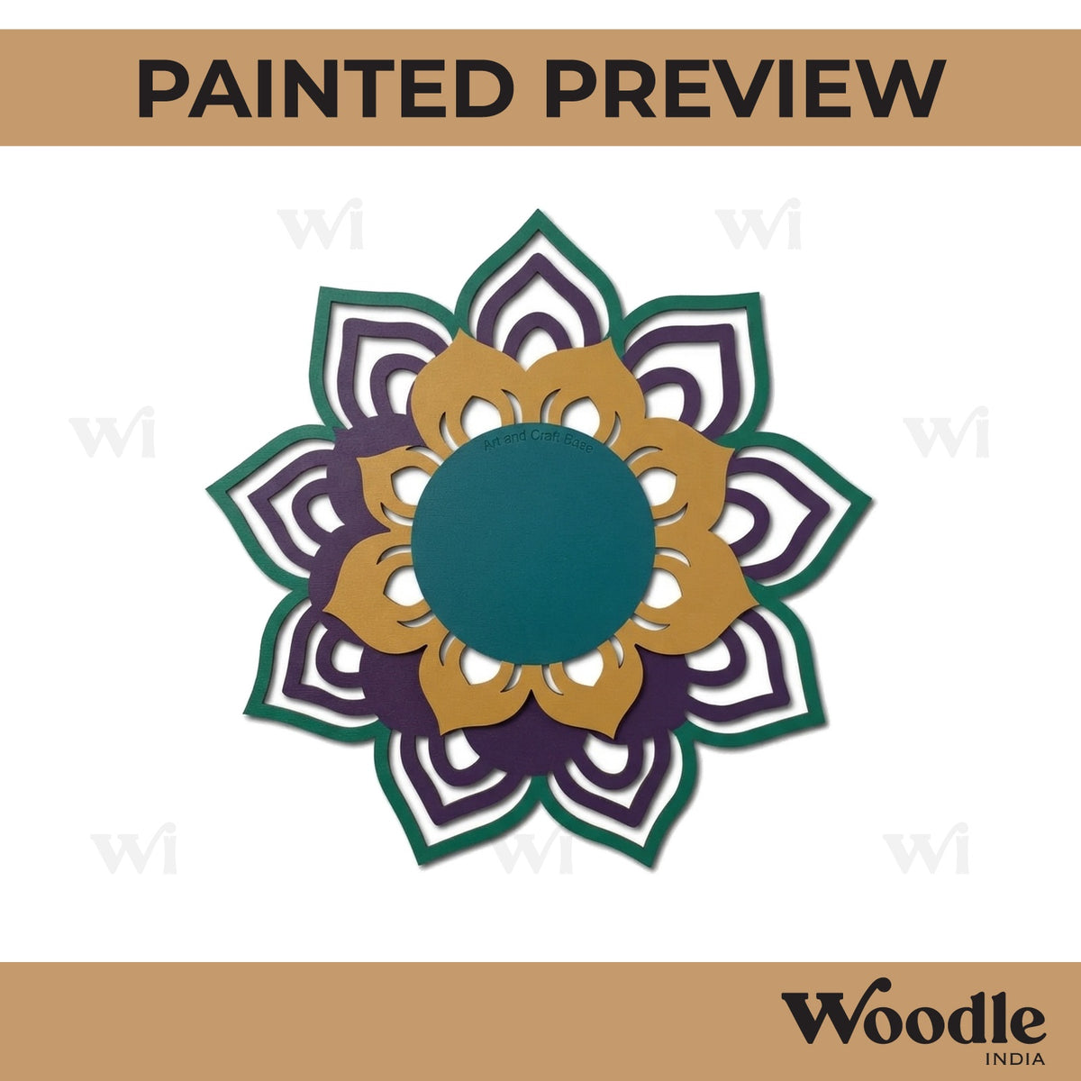 Mandala Base Cutout MDF Design 28