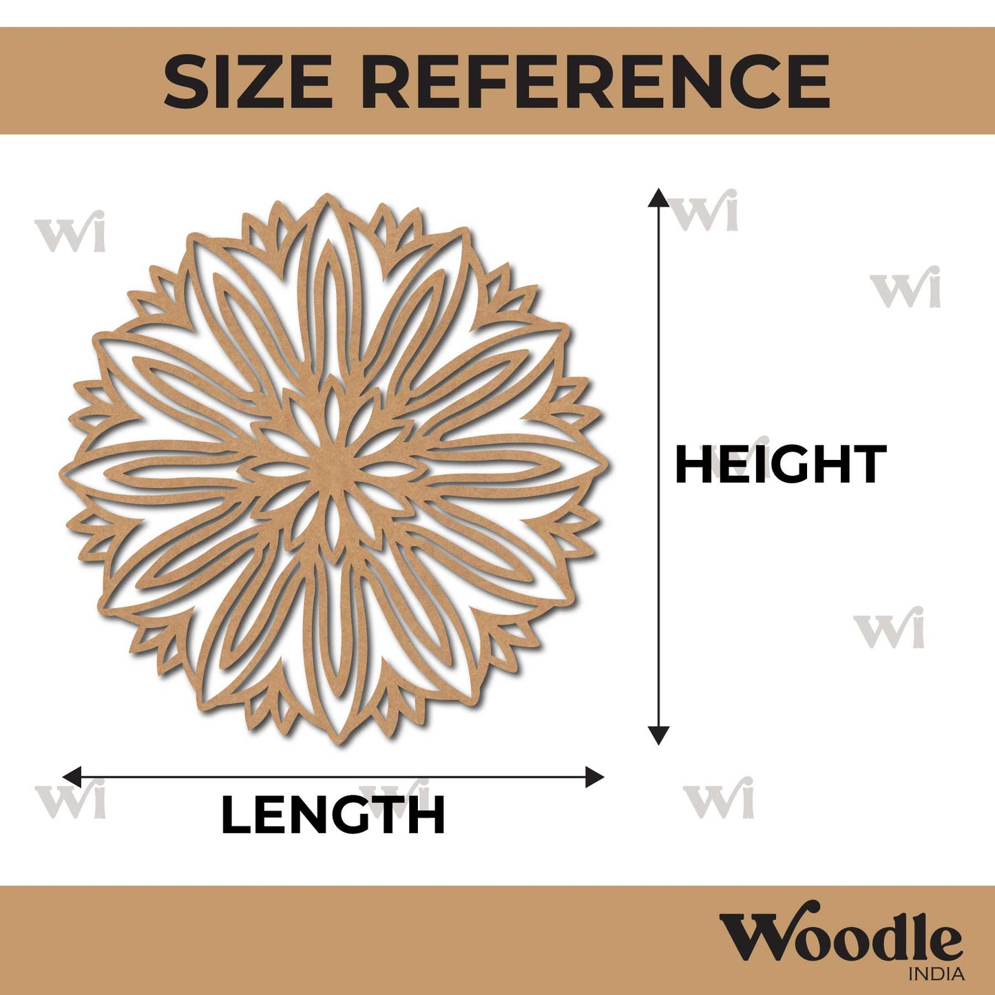 Mandala Base Cutout MDF Design 30
