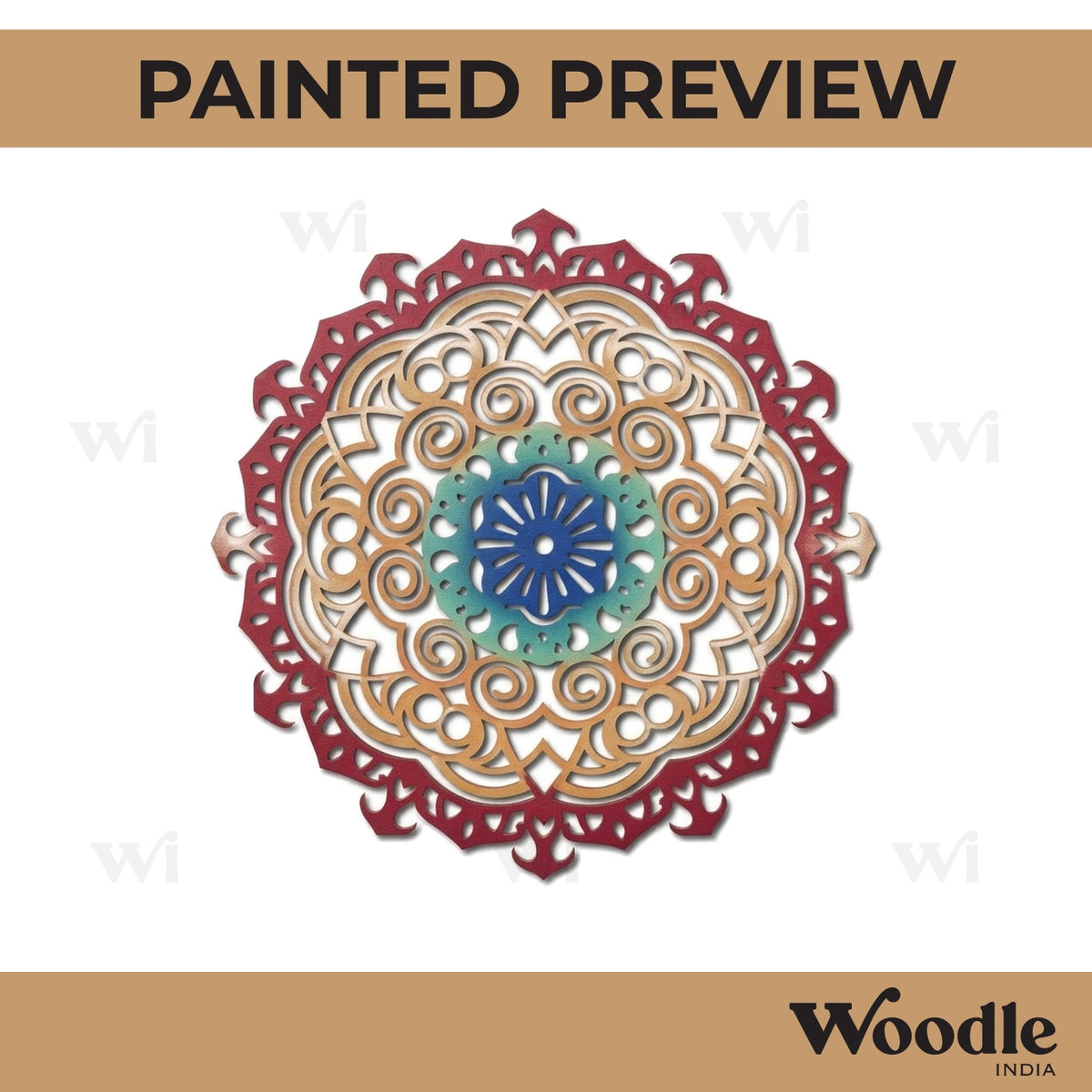 Mandala Base Cutout MDF Design 31