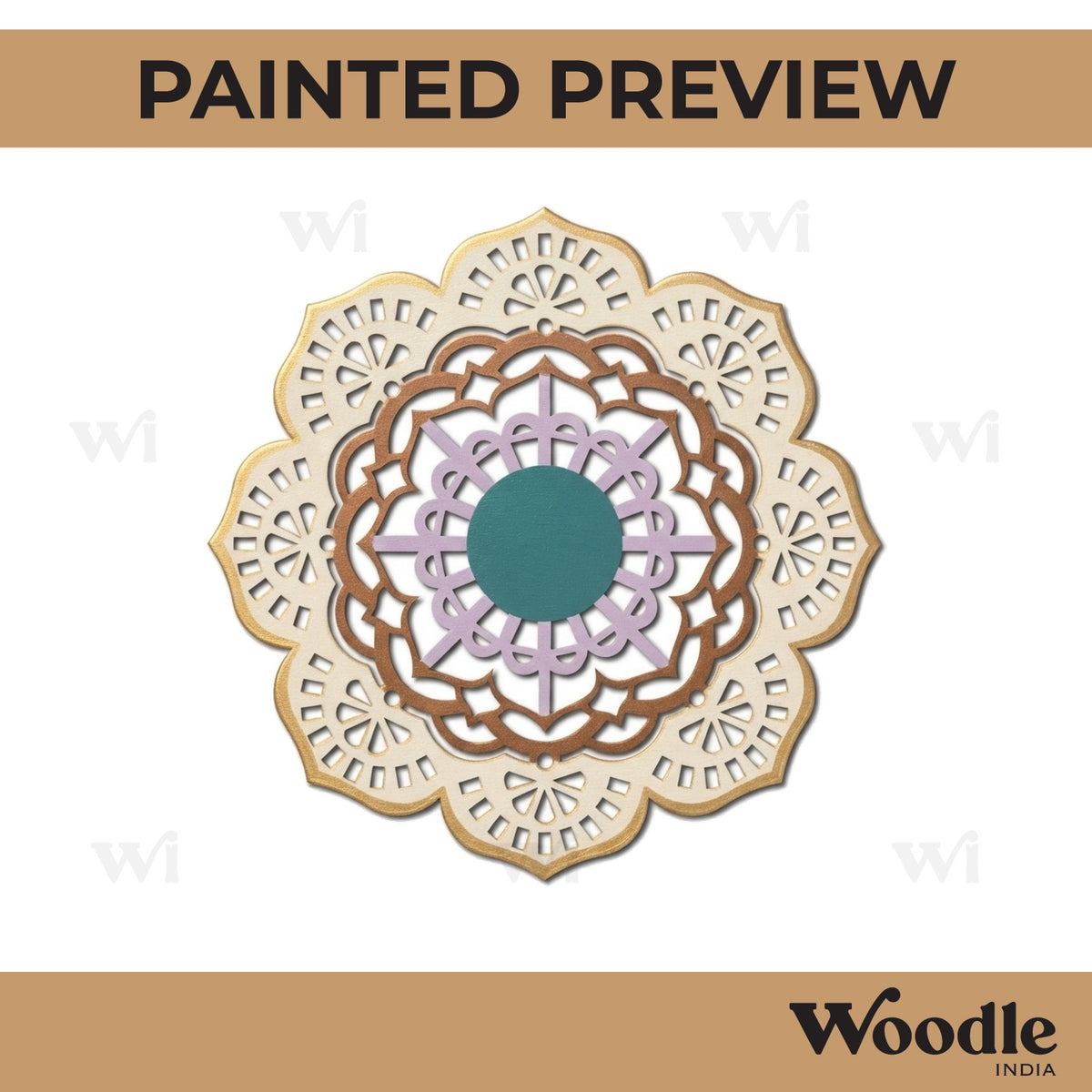 Mandala Base Cutout MDF Design 4