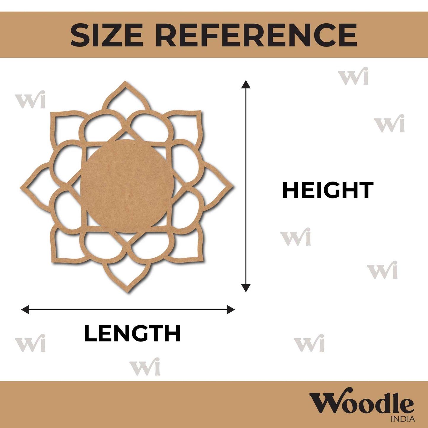 Mandala Base Cutout MDF Design 7