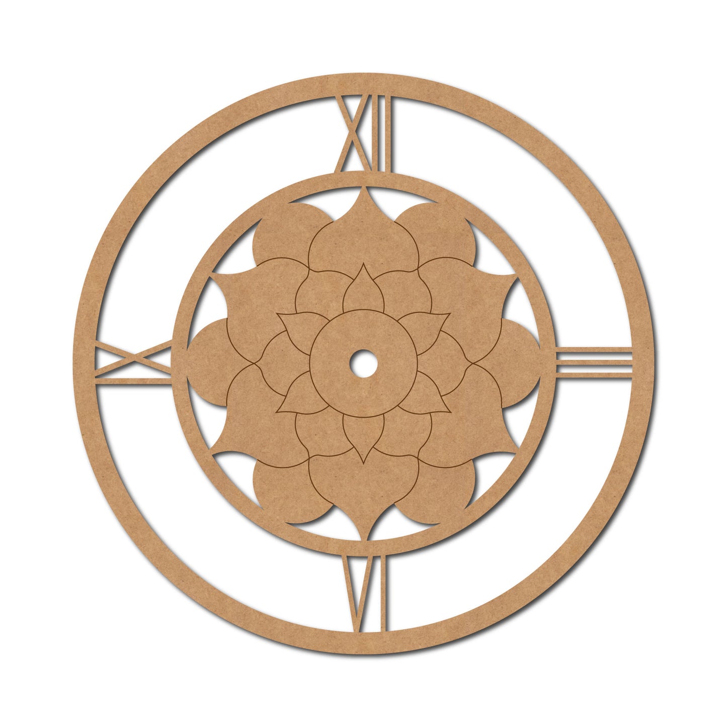 Mandala Clock Pre Marked MDF Design 1