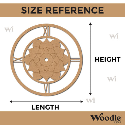 Mandala Clock Pre Marked MDF Design 1