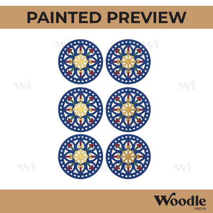 Mandala Coaster MDF Design 4