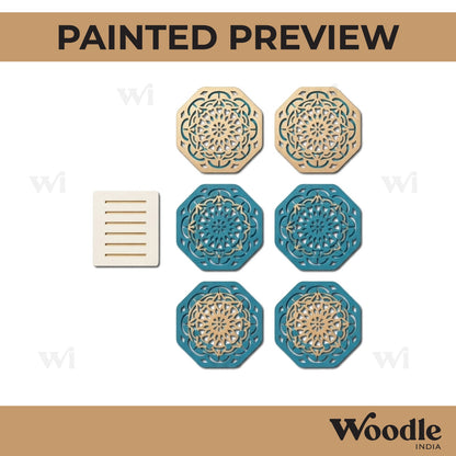 Mandala Coaster MDF Design 6