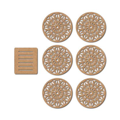 Mandala Coaster MDF Design 7