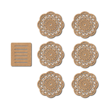 Mandala Coaster MDF Design 8